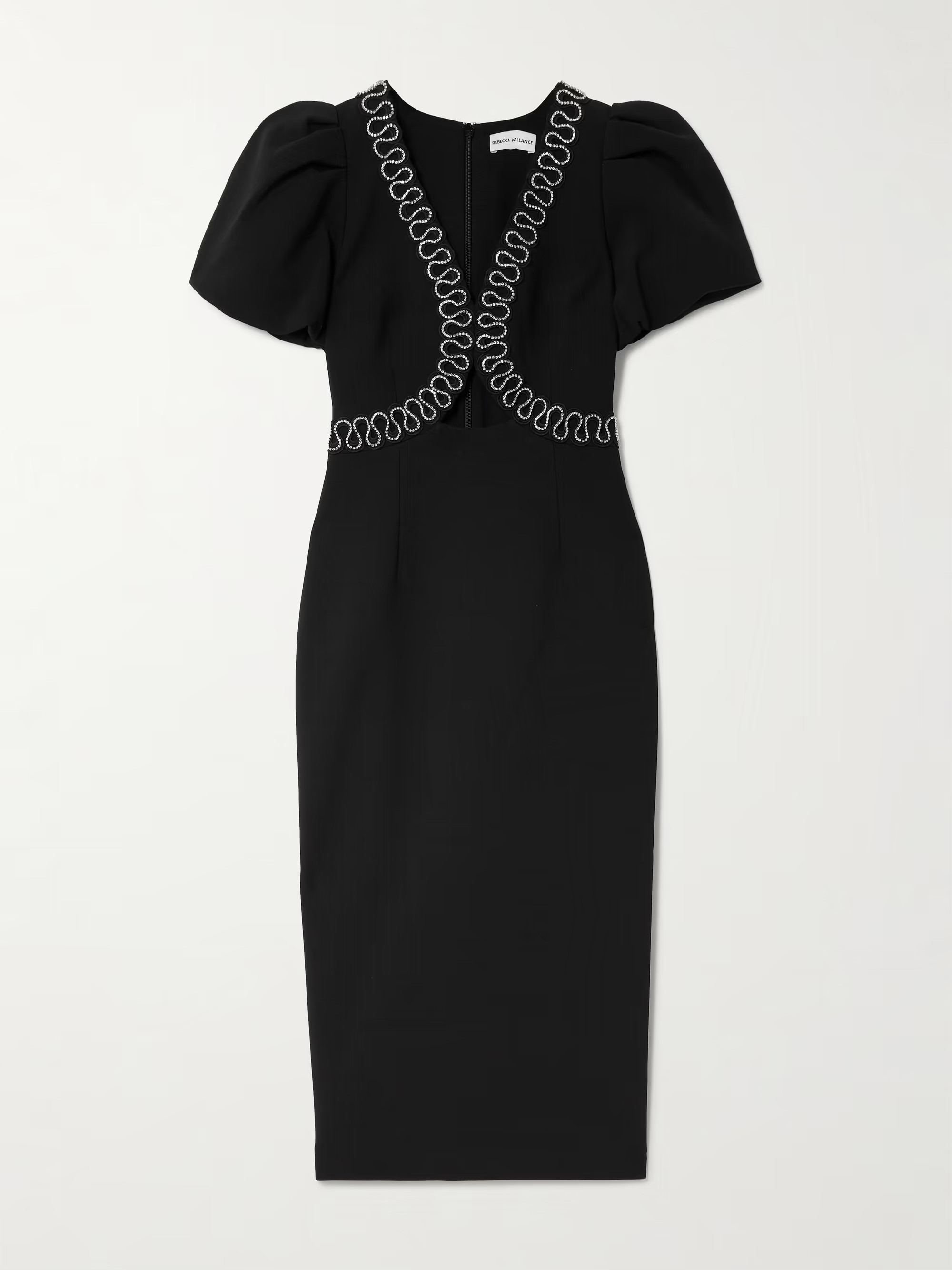 Nyx crystal-embellished cutout crepe midi dress | NET-A-PORTER (UK & EU)
