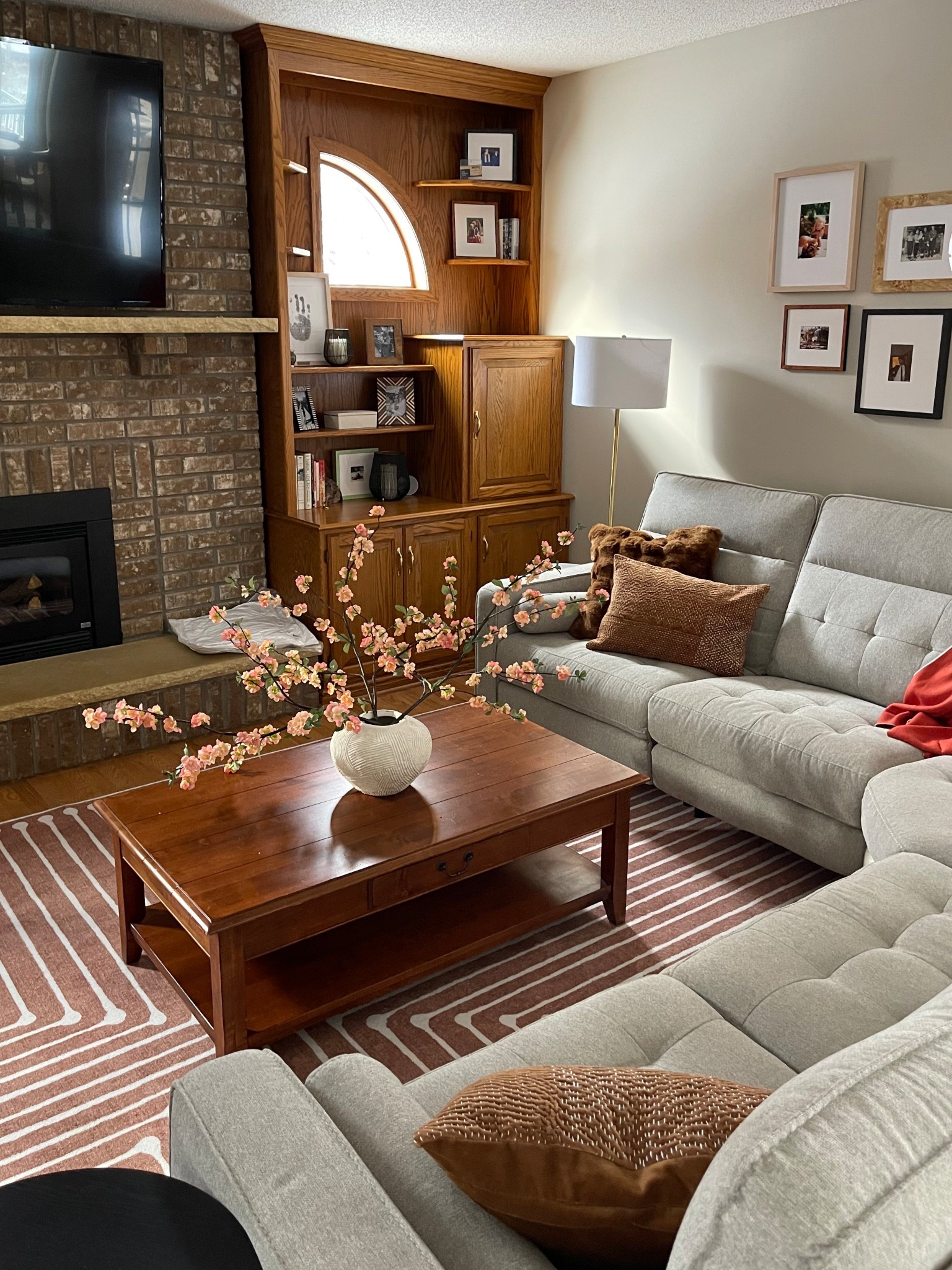 Still need a few pieces but I’m loving how the living room is coming together! Decided to lean into browns and coppers to complement the built-ins 🤎 So nice to have this space ready for the holidays. I’m obsessed with our rug!

#LTKCyberWeek #LTKFindsUnder100 #LTKHome