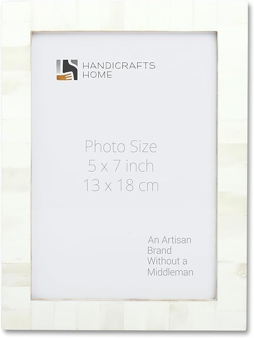 Handicrafts Home 5x7 Picture Frames - Vintage Style Wall Hanging & Desk Decor – Farmhouse Photo... | Amazon (US)