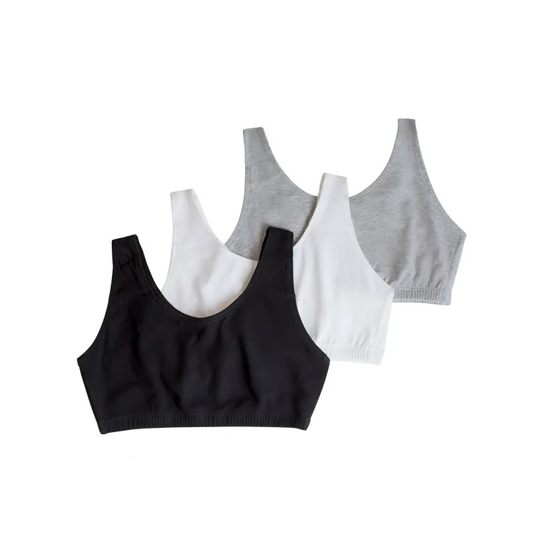 Fruit of the Loom Women's Tank Style Cotton Sports Bra, 3-Pack, Style-9012 | Walmart (US)
