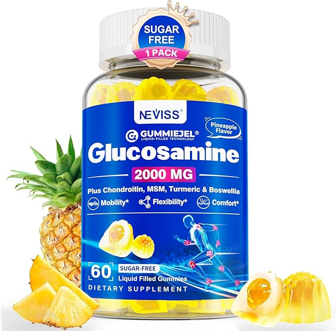 Sugar Free Glucosamine Filled Gummies 2000MG - Glucosamine Chondroitin MSM Supplement - Plus Turm... | Amazon (US)