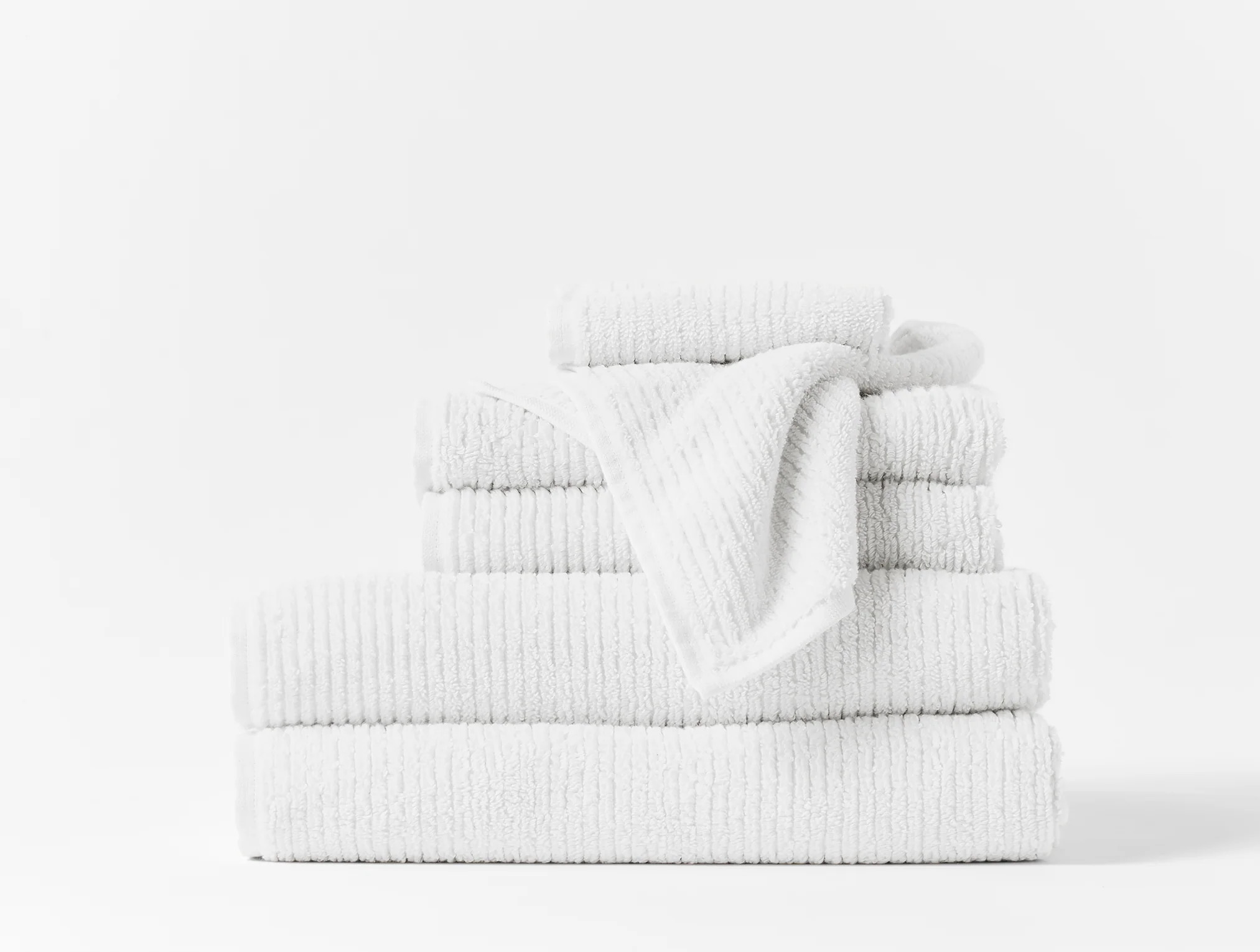 Temescal Organic Towels Set of 6 Alpine White | Coyuchi