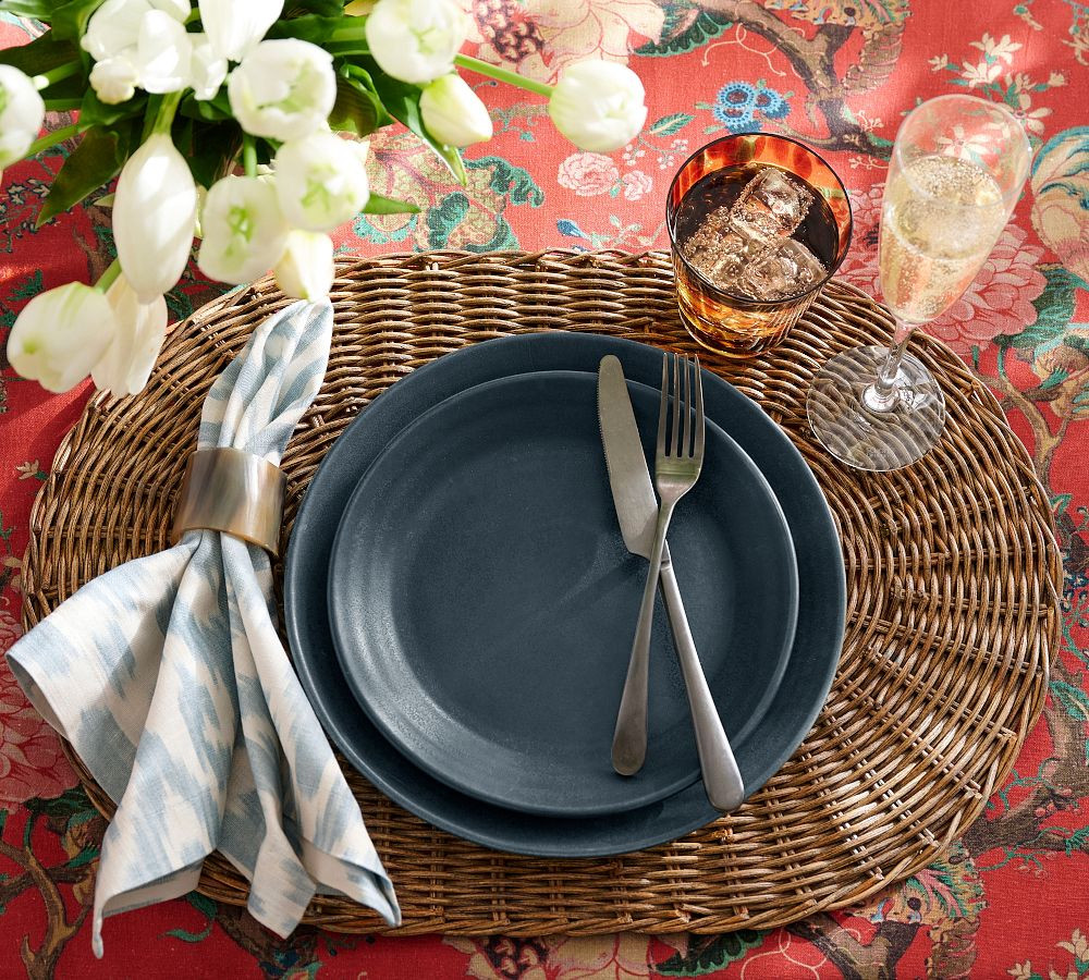 Handwoven Wicker Oval Placemat | Pottery Barn (US)