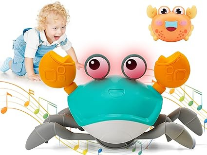 Growinlove Baby Crawling Crab Musical Toy, Toddler Electronic Light Up Crawling Toy with Automati... | Amazon (US)