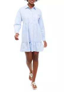 Women's Long Sleeve Tiered Shirt Dress | Belk