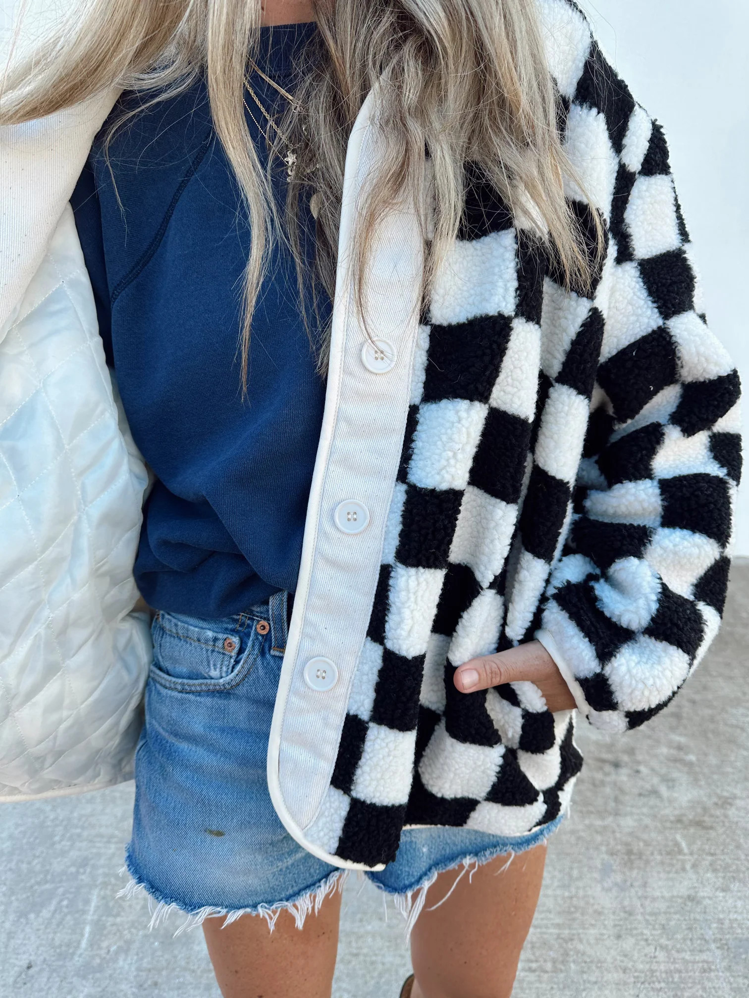 Checkered Sherpa Jacket | Ascot + Hart