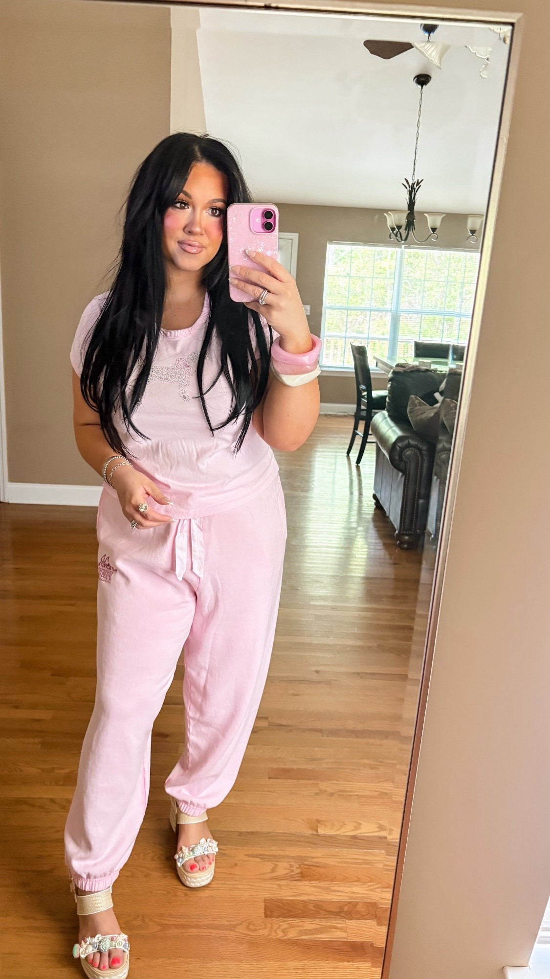 The coziest pretty pink lounge outfit ! Pink x LoveShackFancy collab ON SALE🌸🎀

#LTKootd #LTKTravel