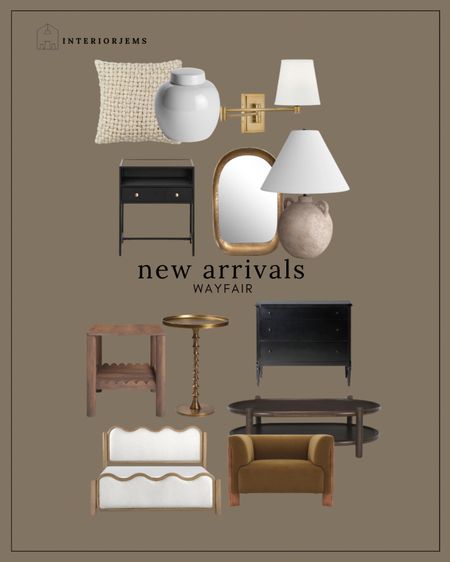 New furniture arrivals from Wayfair, table, lamp, scallop, side table, wavy, upholster, bed, nightstand, chest of drawers, living room, furniture, brass wall fence, vintage, licking wall, sconce, Birch Lane

#LTKStyleTip #LTKHome #LTKSaleAlert