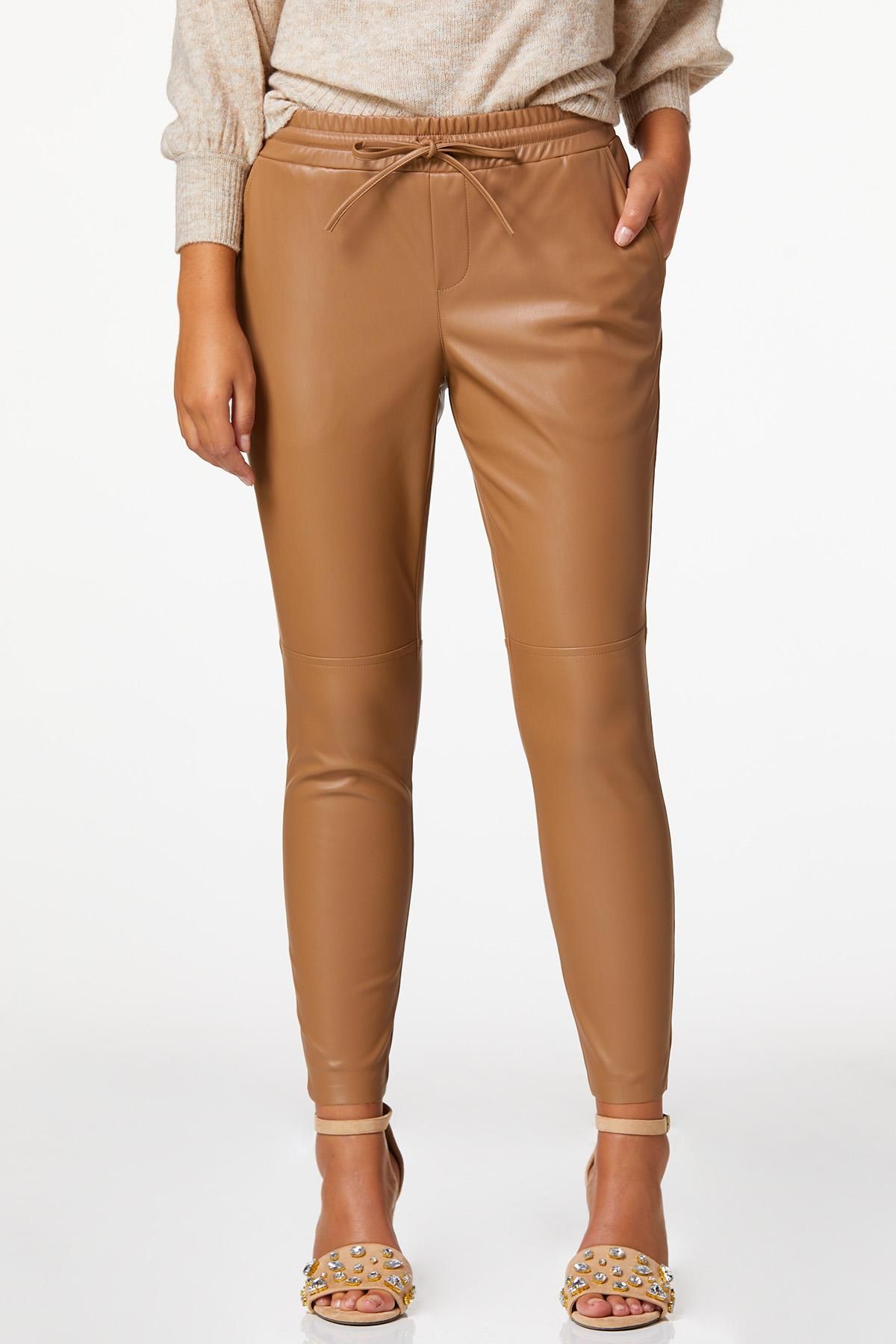 Petite Slim Faux Leather Pants | Cato Fashions