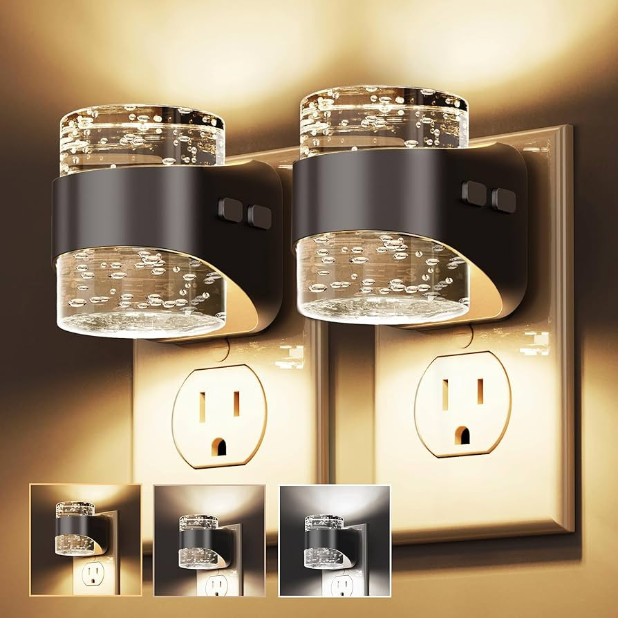 L LOHAS LED Night Light, Bubble Night Lights Plug into Wall,2 Pack 3000K/4000k/5000K Adjustable C... | Amazon (CA)
