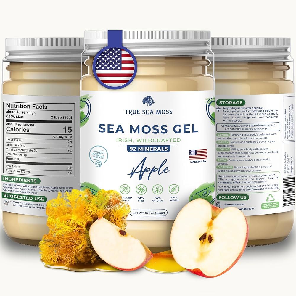 TrueSeaMoss Wildcrafted Irish Sea Moss Gel - Made with Dried Seaweed & Fresh Sea Vegetables, Rich... | Amazon (US)