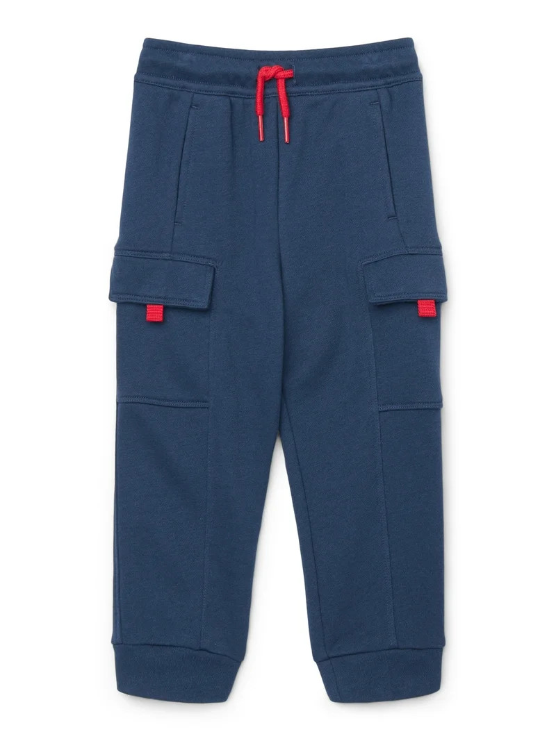 Wonder Nation Toddler Boys French Terry Cargo Joggers, Sizes 12M-5T | Walmart (US)