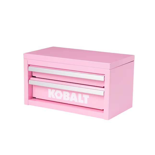 Kobalt Portable tool box 10.83-in W x 5.91-in H x 5.91-in D 2 -Drawer Pink Steel Tool Box | Lowe's