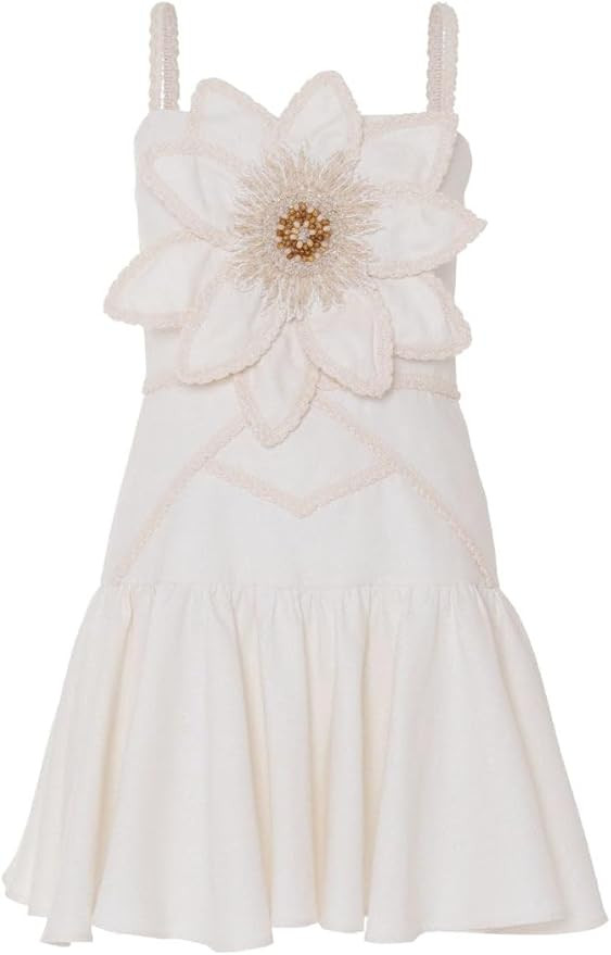 Amazon.com: PATBO, Tropic Linen Flower Mini Dress : Luxury Stores | Amazon (US)