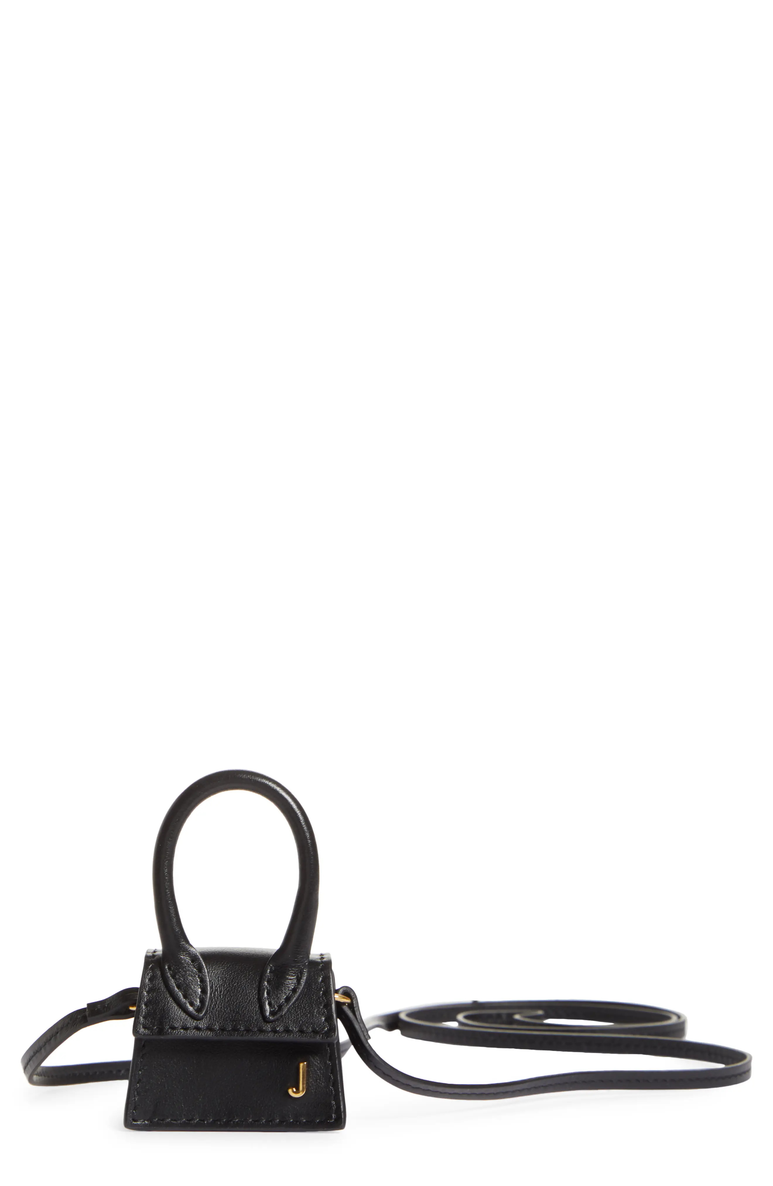 Jacquemus Le Petit Chiquito Leather Mini Top Handle Bag in Black at Nordstrom | Nordstrom