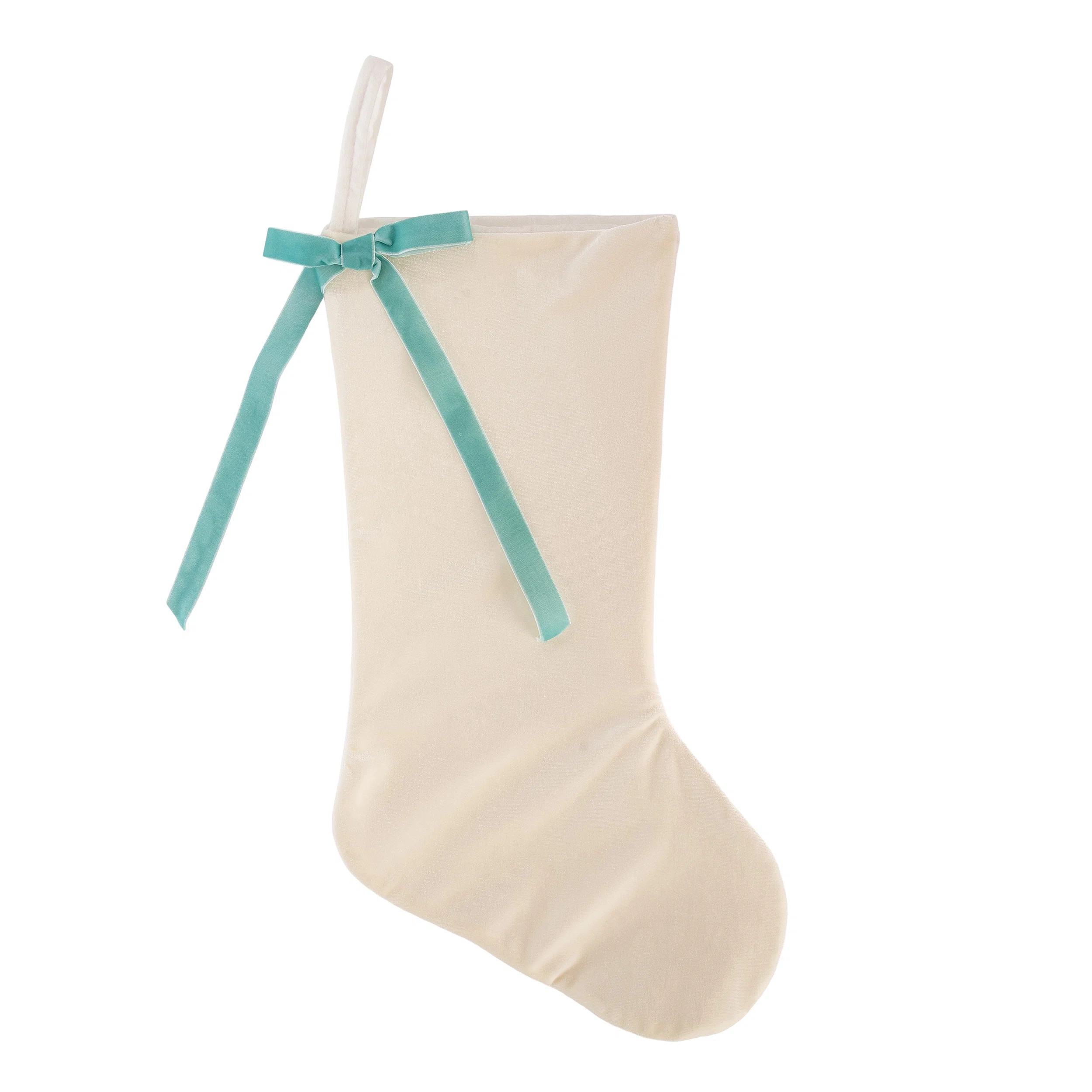 House of Hampton® Luxurious Velvet Christmas Stocking with Elegant Green Bow - Perfect Holiday D... | Wayfair North America