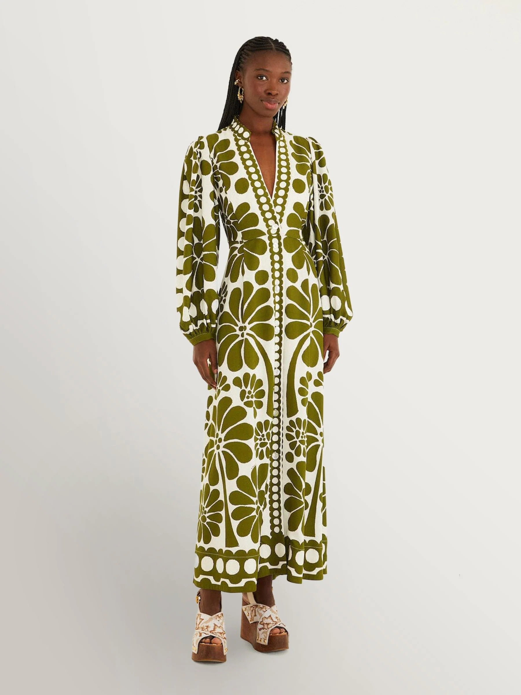 Farm Rio Farm Rio Green Palermo Maxi Dress | Next US
