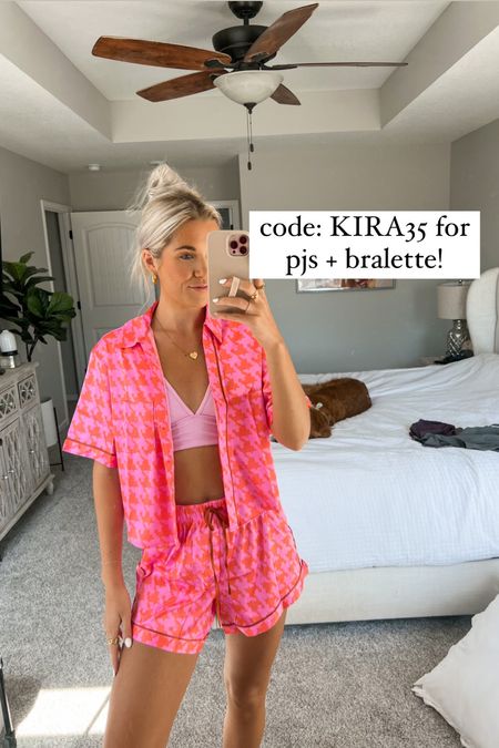 pajamas + bratlette! runs true to size  code Kira35 

#LTKunder50 #LTKSeasonal #LTKstyletip