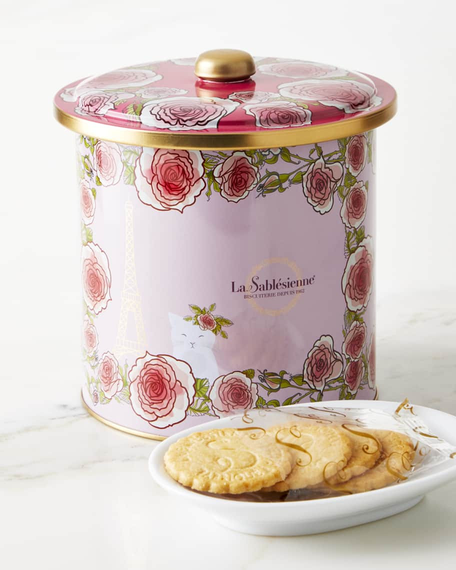 LA SABLESIENNE A Morning in Paris Round Shortbread Tin | Neiman Marcus