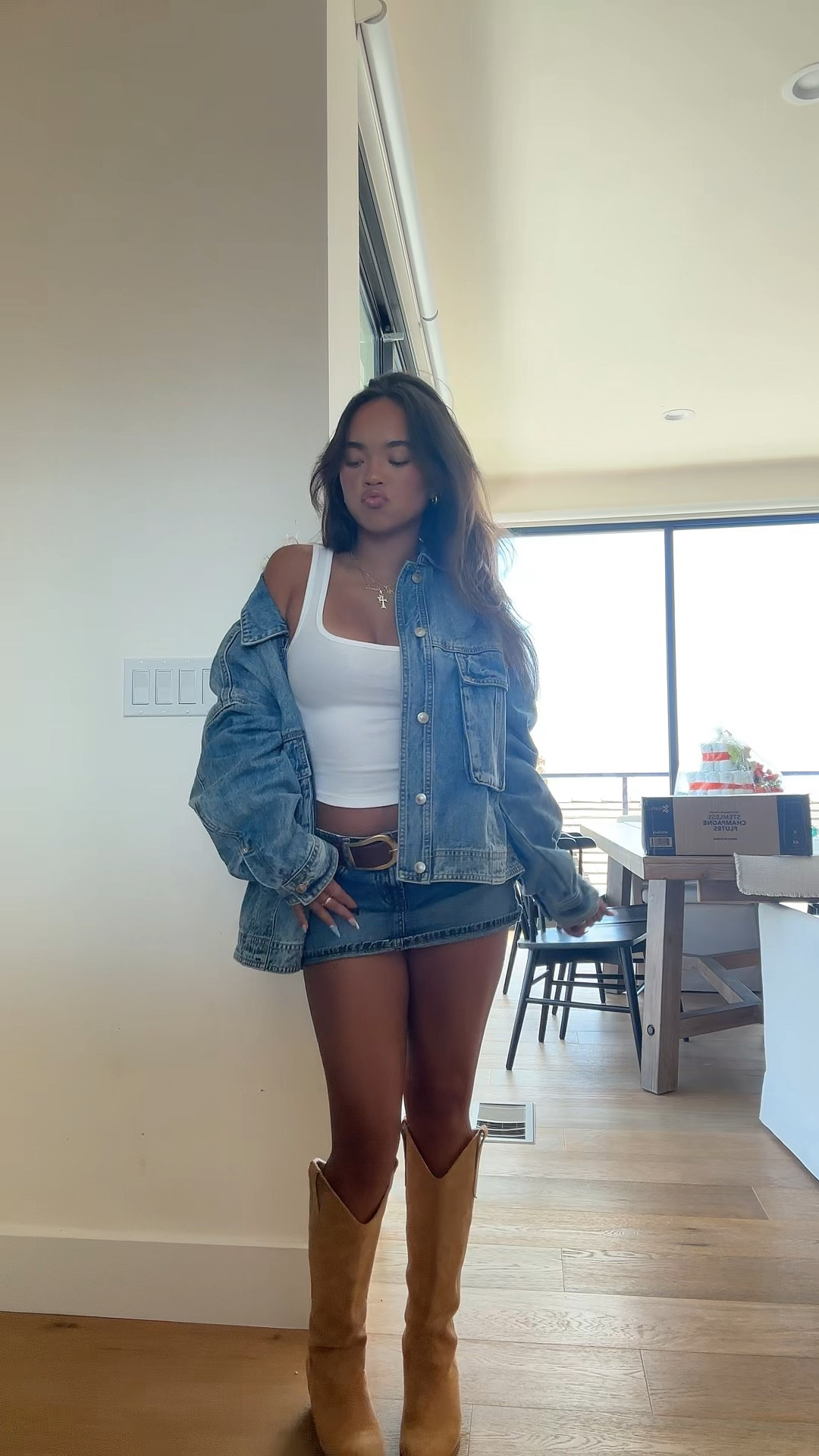 Skirt is thrifted but from Paris blue 
Top size 2xs 
Jacket size small medium 

#LTKStyleTip #LTKSeasonal #LTKPetite