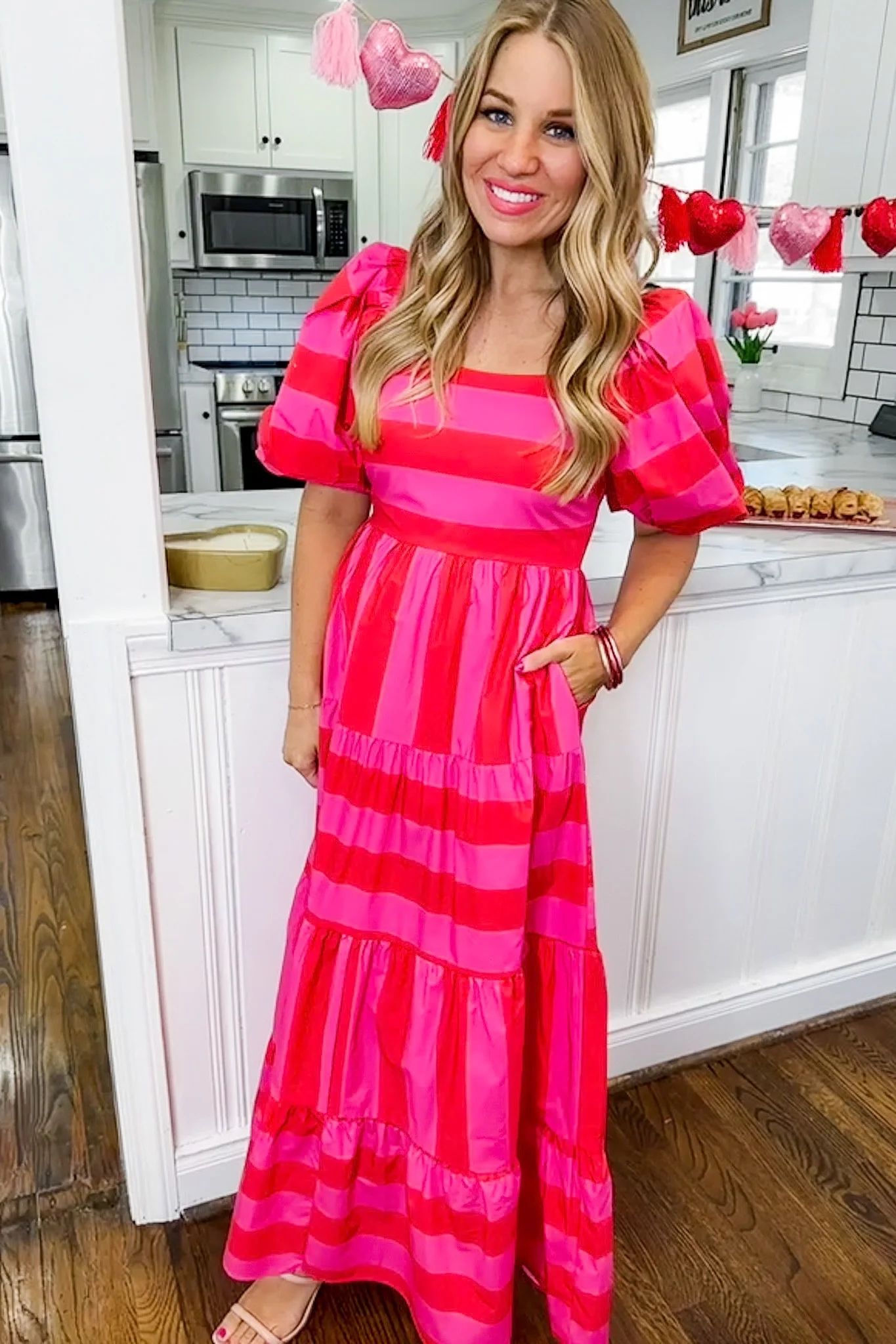 The Ultimate Pink Red Stripe Maxi Dress | Jules & James Boutique