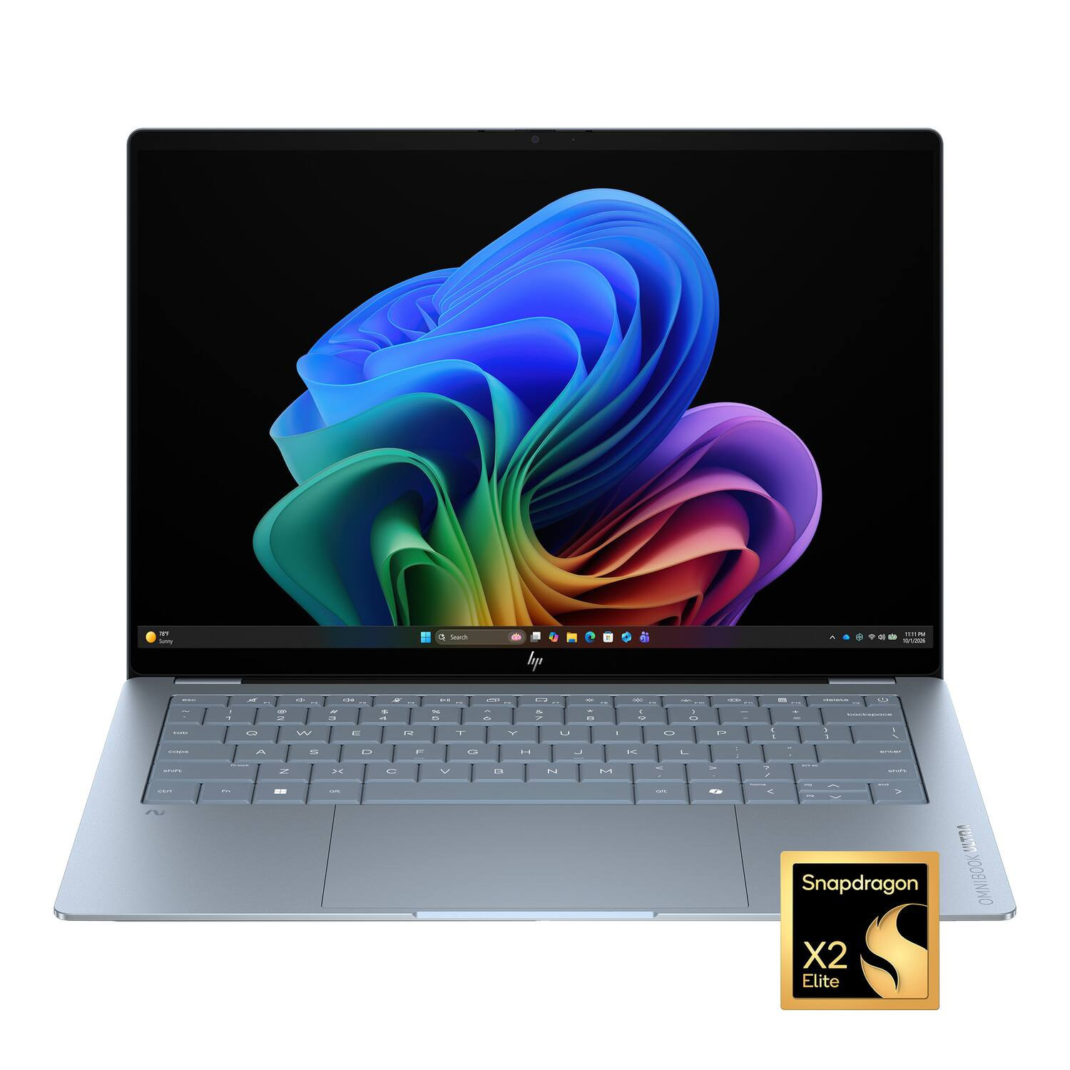 HP - OmniBook Ultra 14" 3K OLED Touchscreen Laptop - Snapdragon X2 Elite - 32GB Memory - 1TB SSD - Copilot+ PC - Stone Blue | Best Buy U.S.