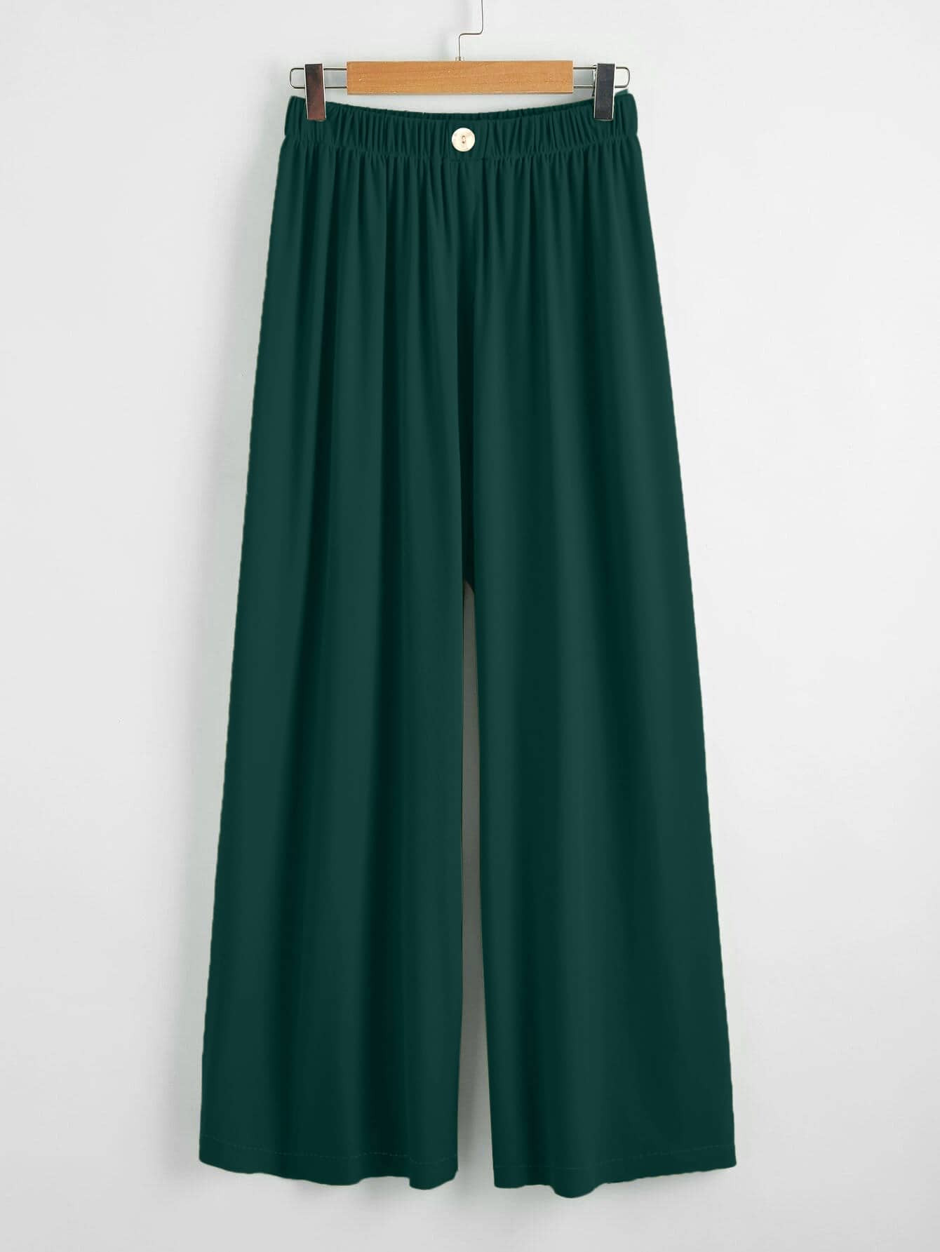 Plus Single Button Wide Leg Pants | SHEIN