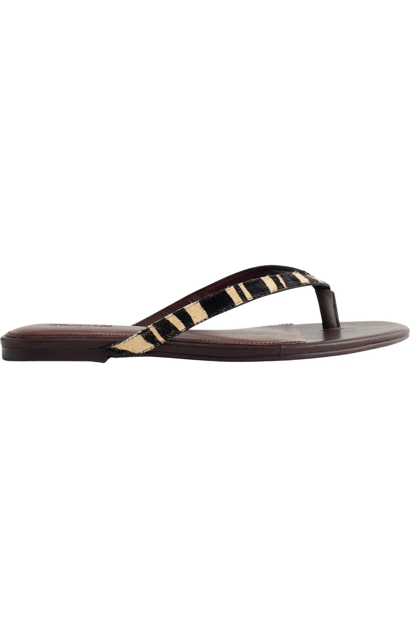 The Iggy Zebra Print Genuine Calf Halr Thong Sandal (Women) | Nordstrom