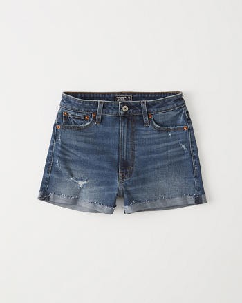 High Rise Denim Shorts | Abercrombie & Fitch US & UK