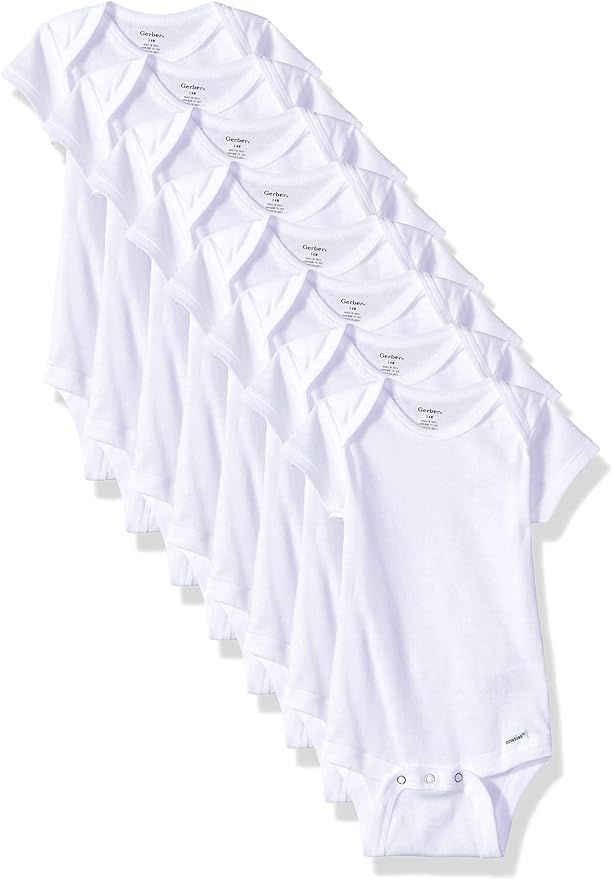 Gerber Baby 8-pack Short Sleeve Onesies Bodysuits | Amazon (US)
