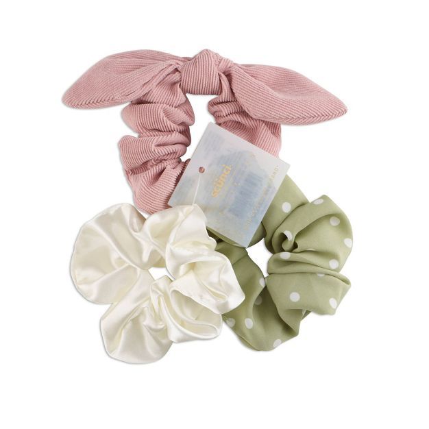 scunci Scrunchies with Tails - Mint - 3pk | Target