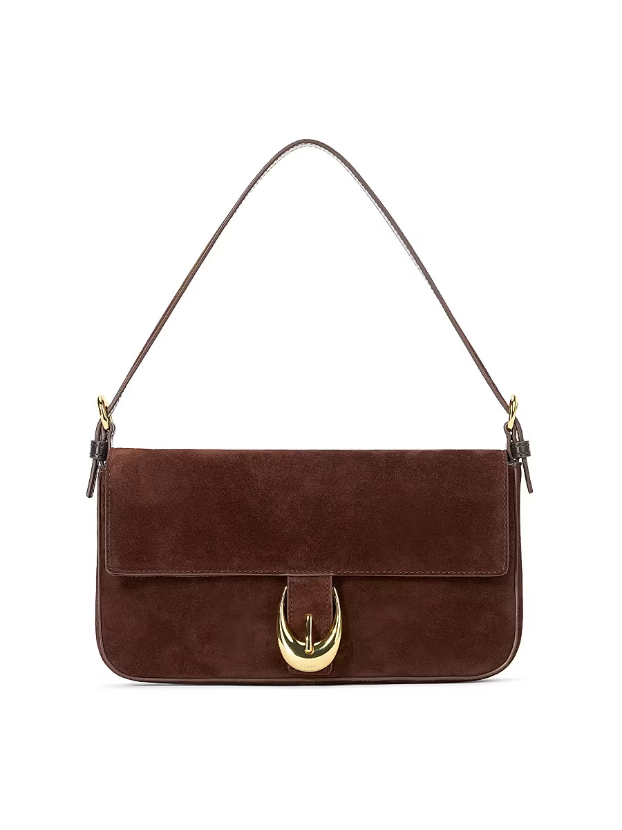 Women's Harlow Suede Shoulder Bag - Mahogany | Saks Fifth Avenue