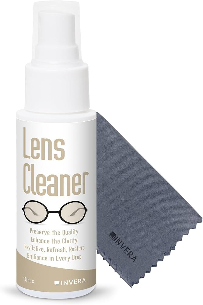 Eyeglass Cleaner Spray with Microfiber Cloth Kit, Lens Cleaner for Eyeglasses, Sunglasses, Camera... | Amazon (US)