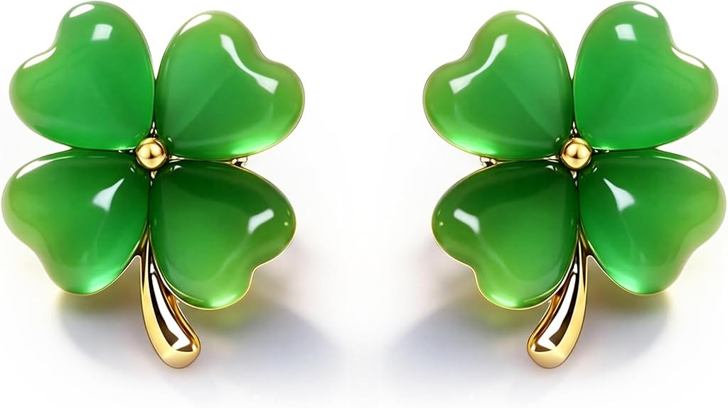 St Patricks Day Earrings for Women, Green Earrings with St Patricks Day Hat Shamrock 4 Leaf Decor... | Amazon (US)