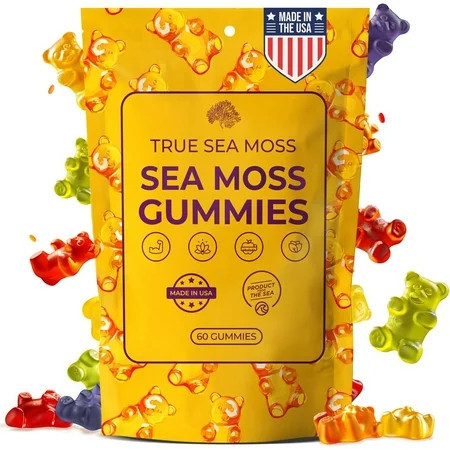 TrueSeaMoss Sea Moss Gummies – Immune Support, Energy Boost, Skin & Hair Health, Detox with Magnesium, Burdock Root & Bladderwrack – 60 Multiflavor Gummies, Made in the USA | Walmart (US)