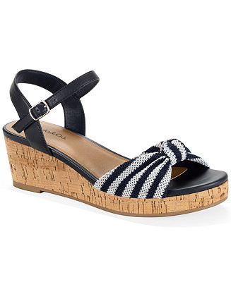 Style & Co Women's Valleyy Knotted Front Wedge Sandals, Macy's Exclusive - Macy's | Macy's