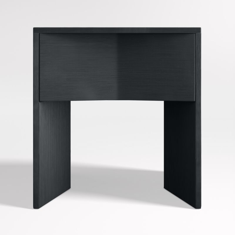 Mataro Black Nightstand with Drawer + Reviews | Crate & Barrel | Crate & Barrel