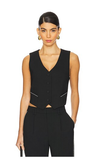 Atlas Krys Waistcoat in Black | Revolve Clothing (Global)