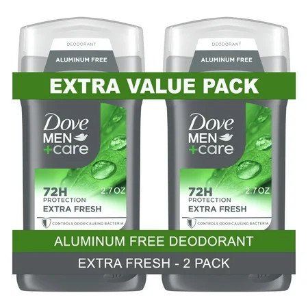 Dove Men+Care Extra Fresh Deodorant Stick Twin Pack for Men, Citrus, 3 oz | Walmart (US)
