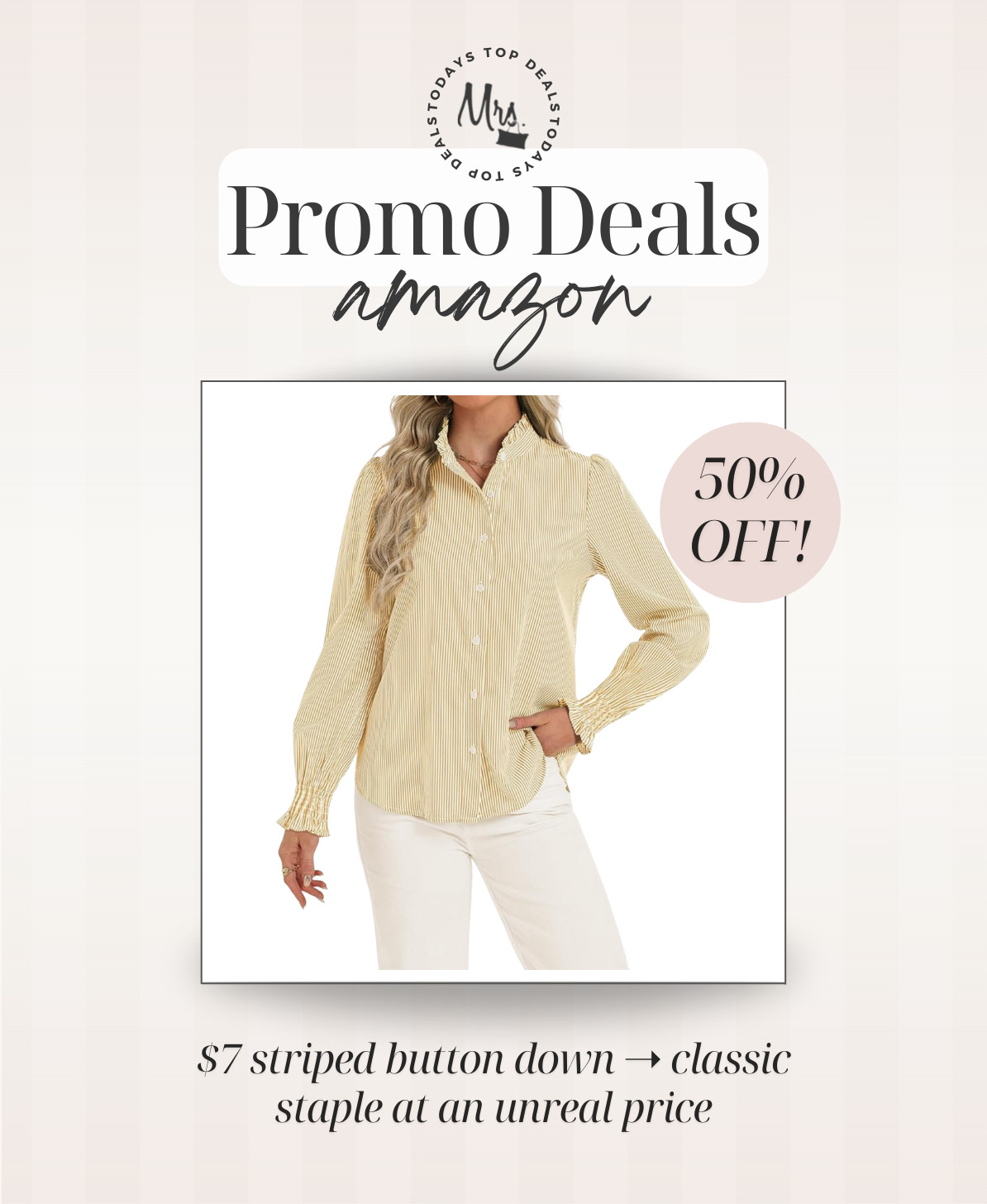 $7 striped button down ➝ classic staple at an unreal price 

 #LTKSeasonal #LTKOver40 #LTKSaleAlert