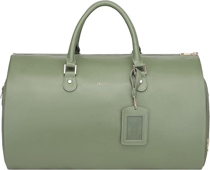 Modoker Women Convertible Leather Garment Bag with Shoulder Strap, PU Leather Garment Duffel Bag ... | Amazon (US)