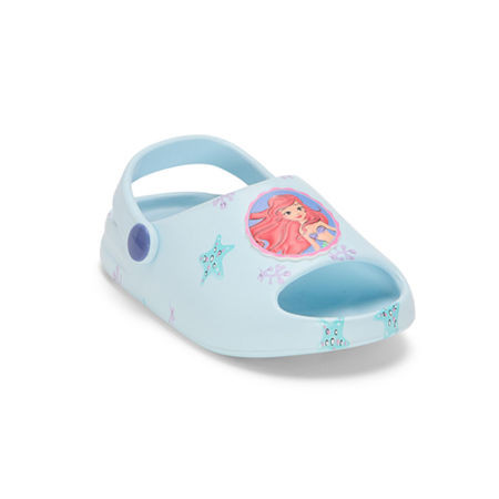 Disney Collection Girls Ariel Princess The Little Mermaid Slide Sandals, 6, Blue | JCPenney
