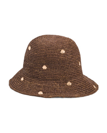 Raffia Bucket Hat With Metal Shell Details | Hats, Gloves & Scarves | Marshalls | Marshalls