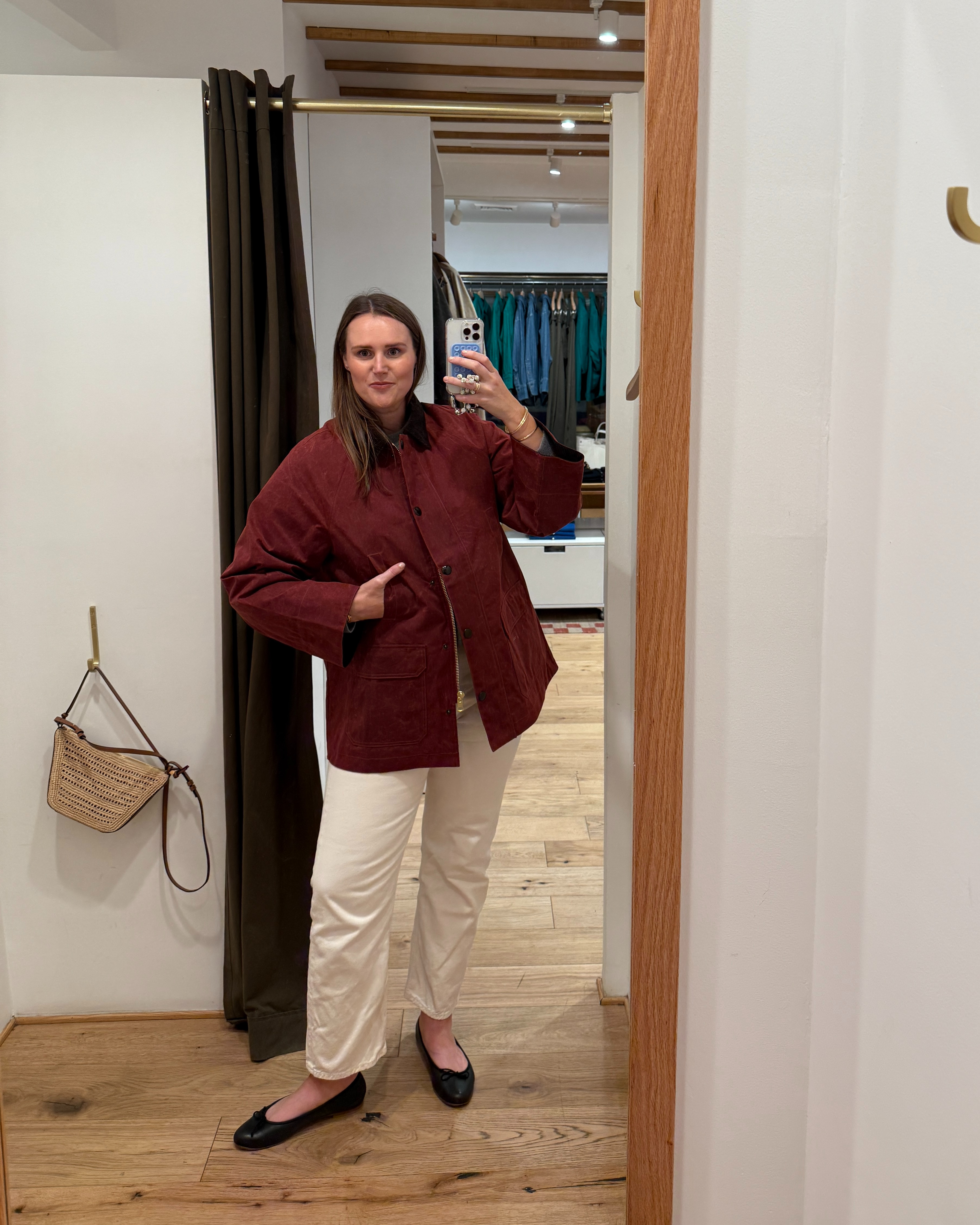 The perfect fall barn jacket - Chiltern Street Barn Jacket In Waxed Cotton from Alex Mill.  

 #LTKFallSale #LTKMidsize #LTKWorkwear