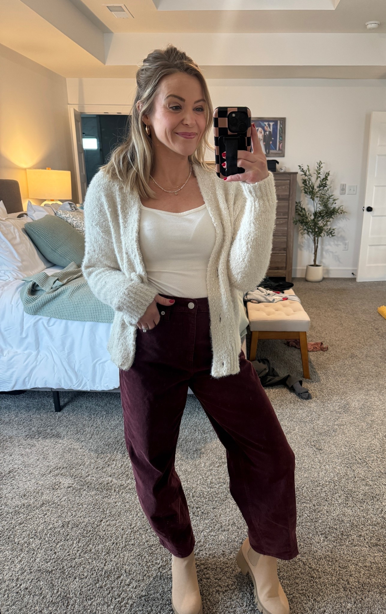 Pack of Amazon bodysuit linked - so great for layering TTS
Sweater is old - linked similar one from quince I have in brown 
Corduroy pants TTS 2
Chelsea boots Amazon!! 



#LTKmomlife #LTKootd #LTKHoliday