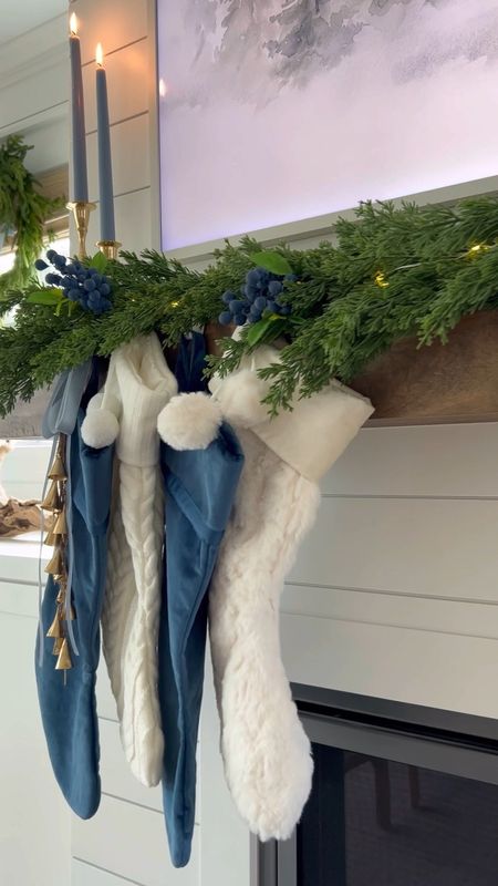 Coastal Christmas mantle.

Blue and white decor, blue Christmas, Christmas bells, McGee and co garland