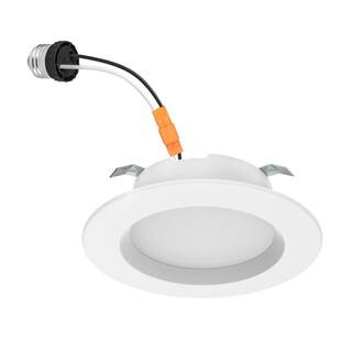 4 in. Integrated LED Recessed Retrofit Light Trim with Selectable Color Temperature, (4-Pack) | The Home Depot