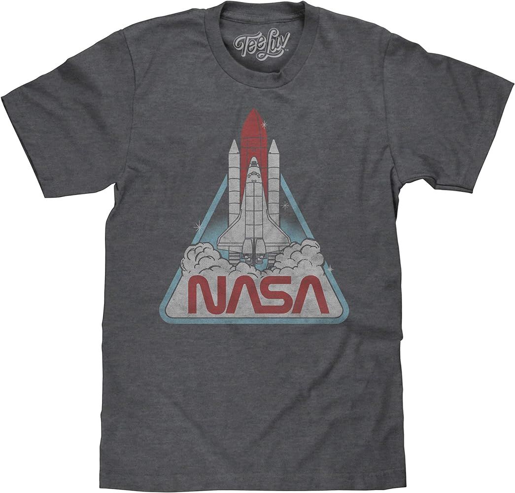 NASA Space Shuttle Shirt - Retro NASA Worm Logo T-Shirt | Amazon (US)