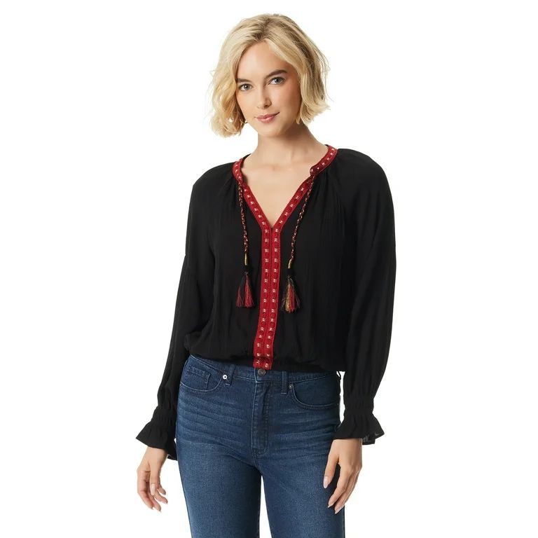 Jessica Simpson Women's and Women's Plus  Tifany Embellished Blouse | Walmart (US)