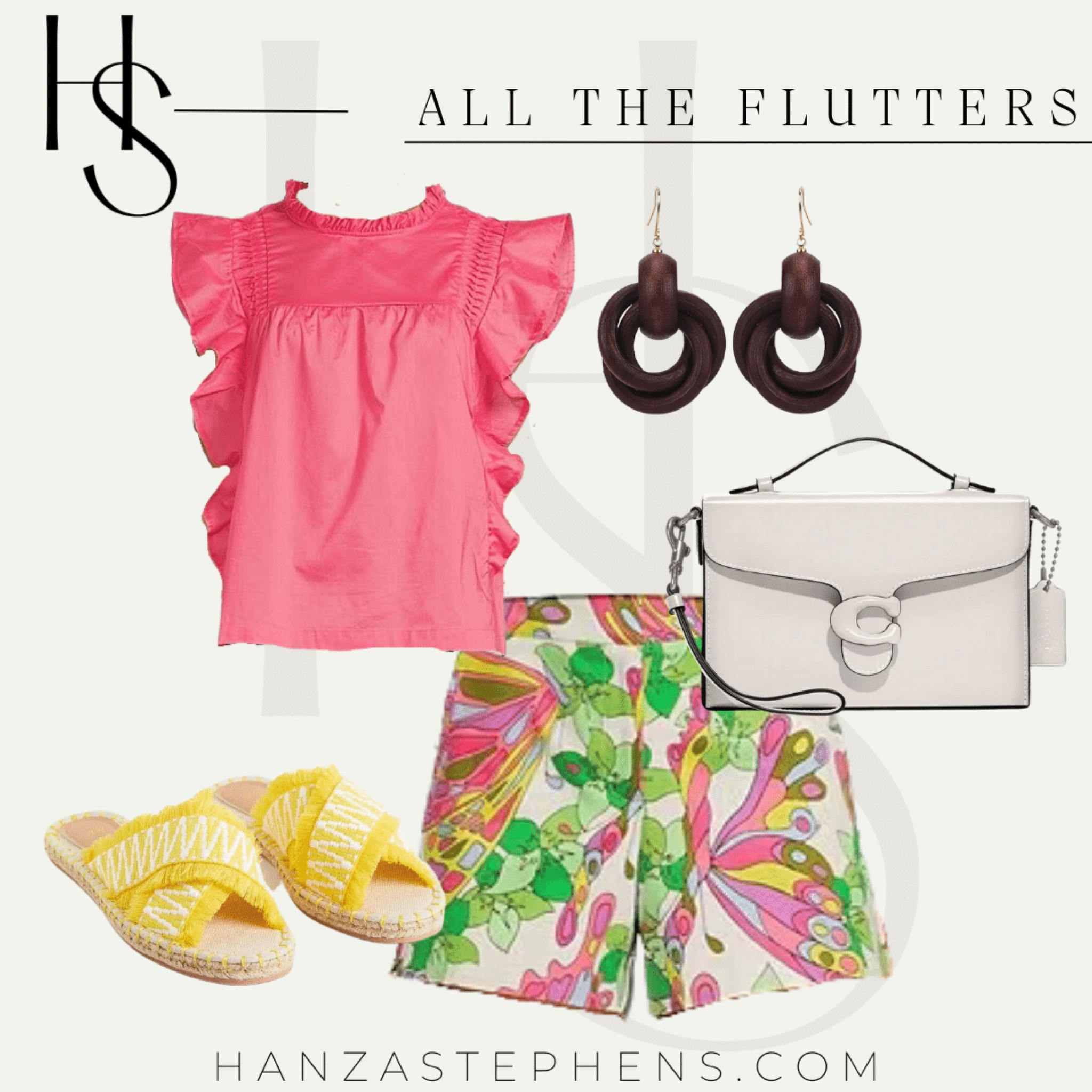 The Shorts: Bright and bubbly shorts that are thigh friendly for summer? Say less. I love the vibrant pattern on these - they are butterfly inclusive without being so obvious.

The Shoes: These CUTE sandals are under $20 and also come in black (click here to shop the black). You are welcome in advance.

#LTKstyletip #LTKunder50 #LTKshoecrush